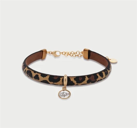 Bracelet Rue des Mille Femme in Cuir Cubic Zirconia BR-039 M3 AU - BR-039 M3 AU